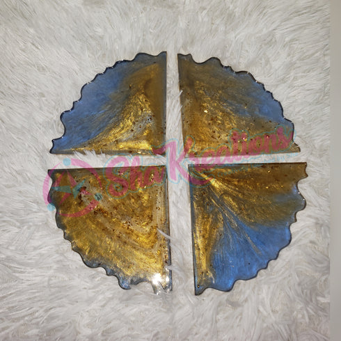 4 Piece Geode Coaster Set